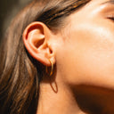 Raina Large Pavé Cubic Zirconia Hoop Earrings, view 5