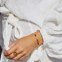 Justine Hammered Textured Cuff Bracelet, view 11