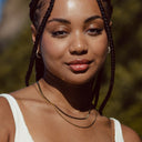 Corinne Herringbone & Rope Chain Layered Necklace, view 12