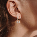 Seraphine Crescent Moon and Star Dangle Earrings