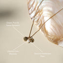 Romy Ocean Charm Necklace with Sun, Shell and Freshwater Pearl, view 3