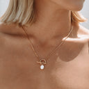 Aveline Freshwater Pearl Toggle Necklace