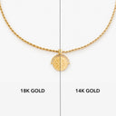 Christa Sun Pendant Rope Chain Necklace, view 7