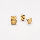 Elaine Gold Sun Stud Earrings, view 3
