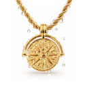 Christa Sun Pendant Rope Chain Necklace, view 5