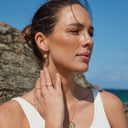 Solange Mini Sun Hoop Earrings, view 8