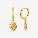 Elisa Sun Hoop Earrings in 925 Sterling Silver, view 4