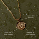 Christa Sun Pendant Rope Chain Necklace, view 2