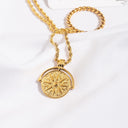 Christa Sun Pendant Rope Chain Necklace, view 17