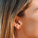 Elaine Gold Sun Stud Earrings