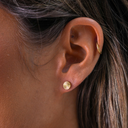 Elaine Gold Sun Stud Earrings, view 7