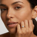 Ava Gold East West Marquise Ring, view 7