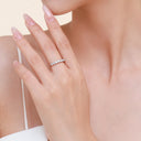 Lucia Gold Three Stone Ring Set, view 7