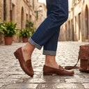 Wilhelmina penny loafers for women with round toe, view 2