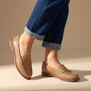 Wilhelmina penny loafers for women with round toe, view 3