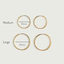 Nia Thin Lightweight Hoop Earrings, view 6