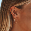 Nia Thin Lightweight Hoop Earrings, view 9