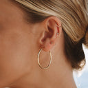 Nia Thin Lightweight Hoop Earrings, view 8