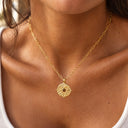Giselle Tiger's Eye Gold Pendant Necklace
