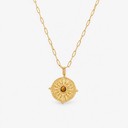Giselle Tiger's Eye Gold Pendant Necklace, view 4
