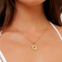 Giselle Tiger's Eye Gold Pendant Necklace, view 6
