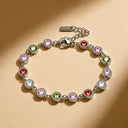 Elena White Zircon Charm Chain Bracelet, view 8