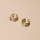 Lucinda Tiny Cubic Zirconia Hoop Earrings, view 6