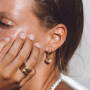 Rilla Tiny Huggie Hoop Earrings, view 4
