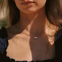 Lydia Mother of Pearl Paperclip Choker Necklace, view 2