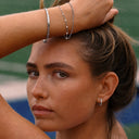 Lucinda Tiny Cubic Zirconia Hoop Earrings, view 12