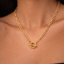 Paloma Paperclip Chain Toggle Choker Necklace