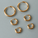 Philippa Thick Hoop Earrings, view 4