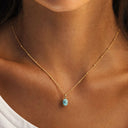 Rebecca Turquoise Stone Pendant Necklace