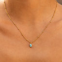 Rebecca Turquoise Stone Pendant Necklace, view 2
