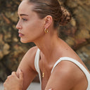 Lorna Gold Twisted Hoop Earrings, view 2