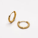 Tabitha Small Twisted Hoop Earrings, view 2