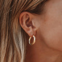 Lorna Gold Twisted Hoop Earrings