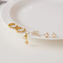 Lena Gold Earrings Set of Six, view 5