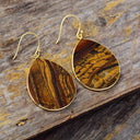 Terra teardrop stone statement earrings for women