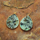 Terra teardrop stone statement earrings for women