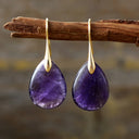 Violetta amethyst teardrop earrings for women