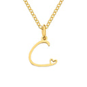 Halle Gold Initial Necklace, view 6