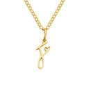 Halle Gold Initial Necklace, view 9