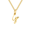 Halle Gold Initial Necklace, view 10