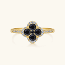Mila Gold Clover Halo Ring, view 8