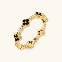 Elodie Gold Clover Stacking Ring, view 6