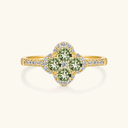 Mila Gold Clover Halo Ring, view 9
