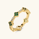 Elodie Gold Clover Stacking Ring, view 7