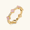 Elodie Gold Clover Stacking Ring, view 8
