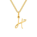 Halle Gold Initial Necklace, view 11